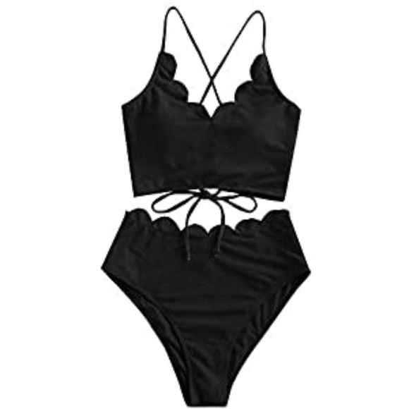 Women's High Waisted Wide Bikini Set Swimsuit